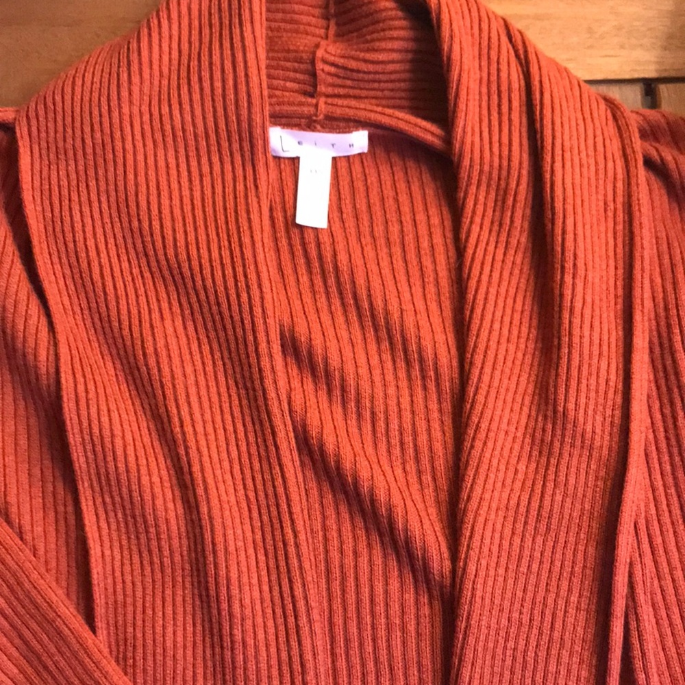 Leith Shawl Collar Ribbed Knit Open Cardigan